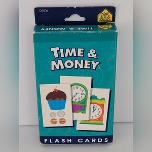 Time & Money Flash Cards School Zone Publishing Elementary Home School Study. En